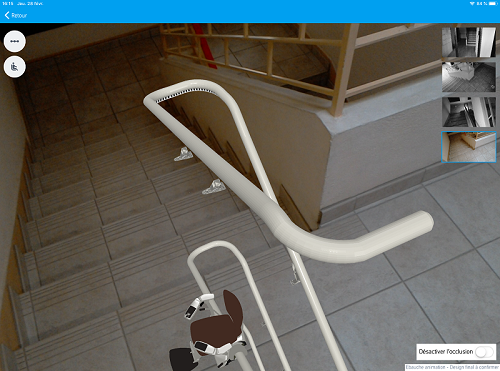 Modélisation 3D du monte-escalier thyssenkrupp Home Solutions Modélisation 3D du monte-escalier thyssenkrupp Home Solutions