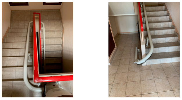 Installation du monte-escalier thyssenkrupp Home Solutions Installation du monte-escalier © thyssenkrupp Home Solutions